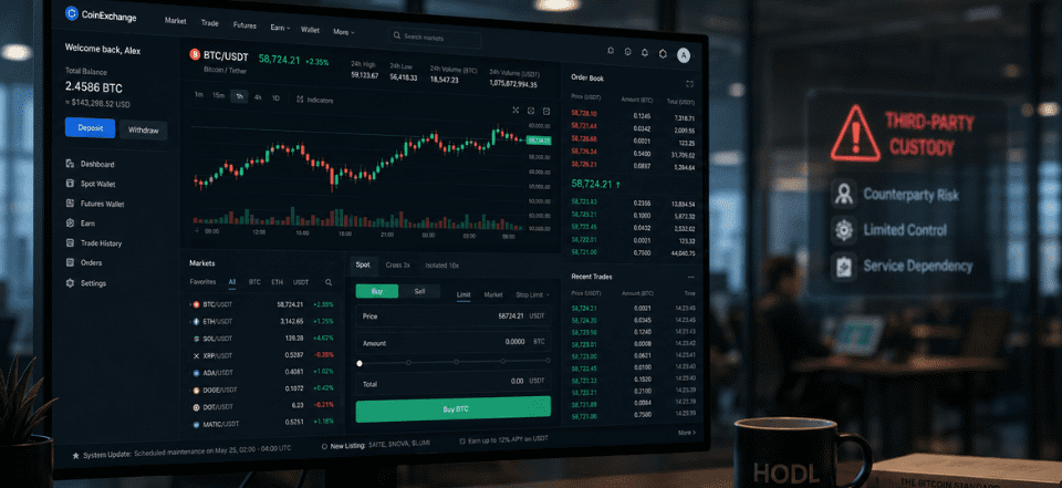crypto wallet security risks associated with exchange custody