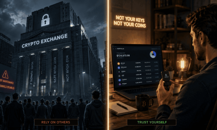 crypto self-custody compared with centralized exchange storage