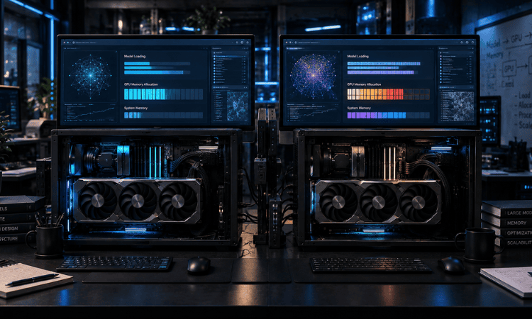 VRAM capacity determining whether an AI model fits on a GPU